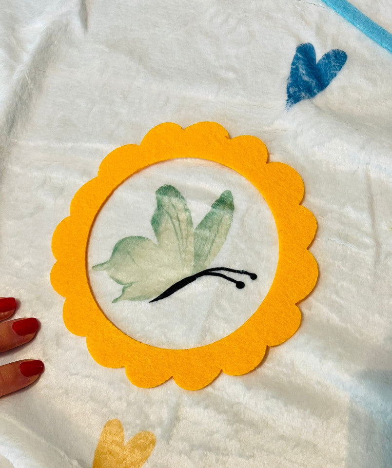 Paturica milestone plusata pentru fotografii memorabile Norisori cu 2 rame colorate